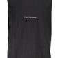 Sleek Sleeveless Embroidered Logo Tee