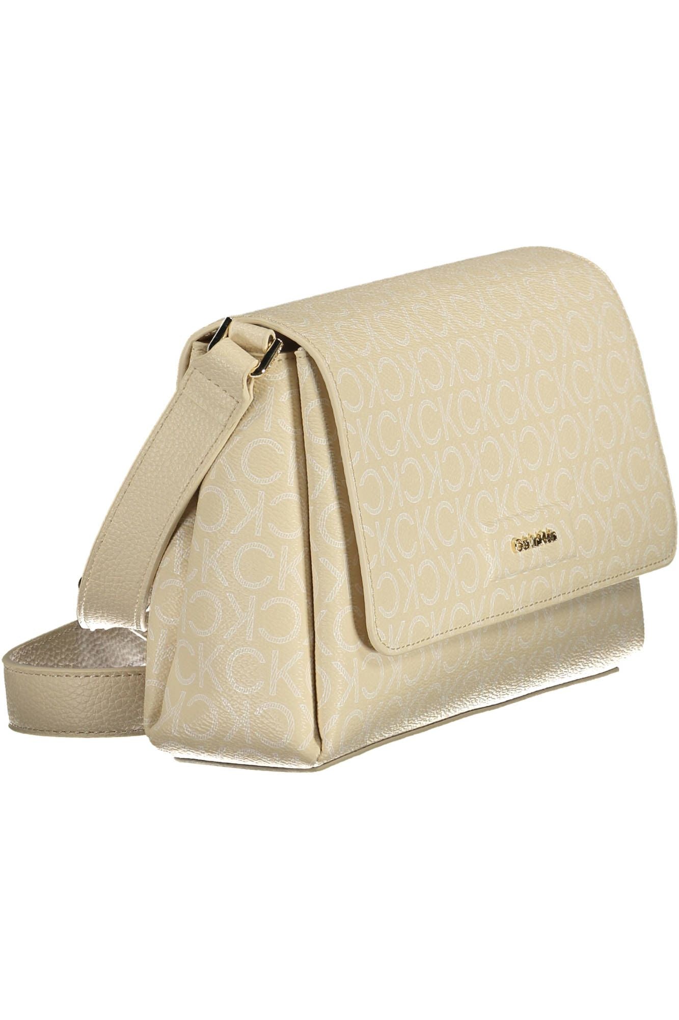 Elegant Beige Handbag with Adjustable Strap