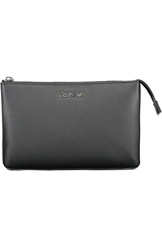 Sleek Black Dual Compartment Handbag