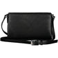 Eco-Chic Black Shoulder Bag with Contrasting Details