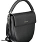 Elegant Black Shoulder Bag with Logo Detailing