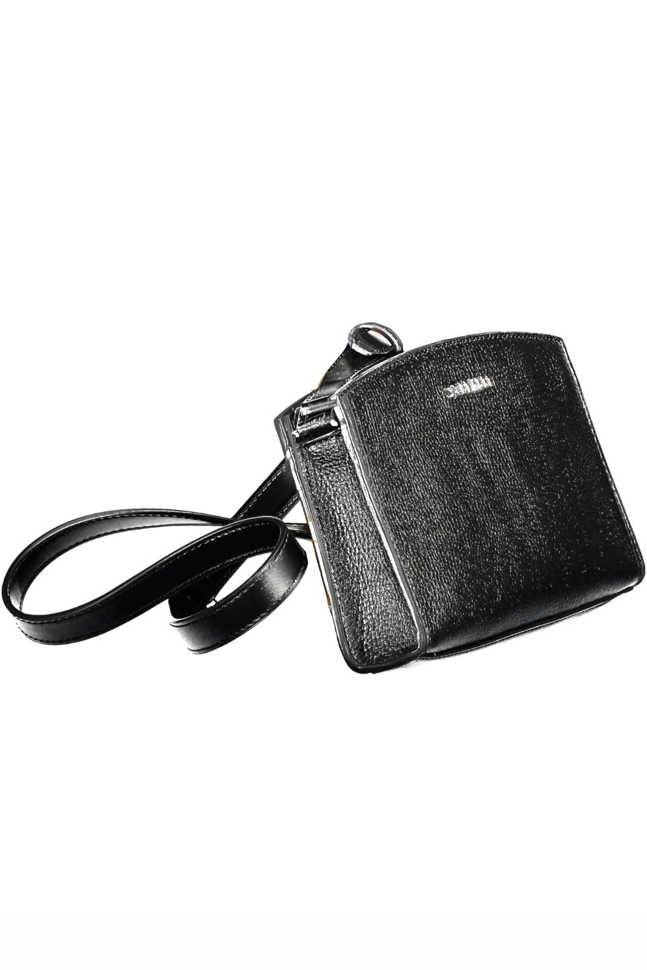 Sleek Black Shoulder Bag with Chic Logo