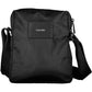 Sleek Black Shoulder Bag with Contrasting Details