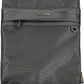Sleek Black Shoulder Bag with Contrasting Details