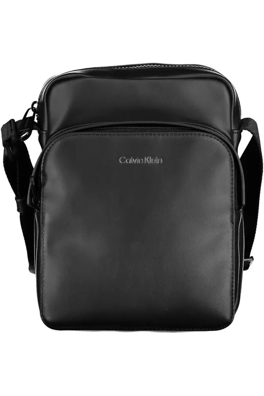 Sleek Black Recycled Shoulder Bag