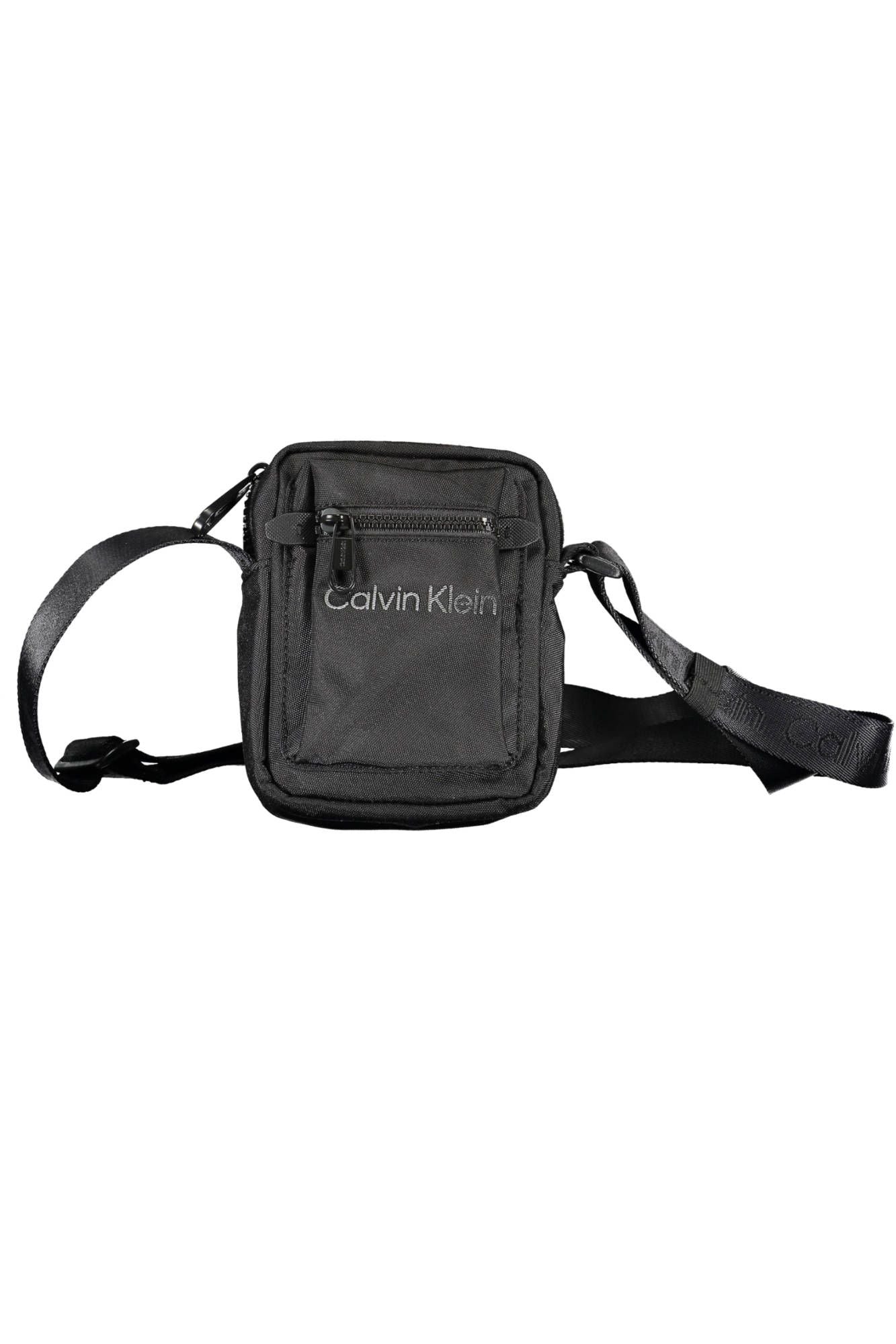 Sleek Black Recycled Polyester Shoulder Bag