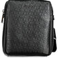 Sleek Black Shoulder Bag with Contrasting Details