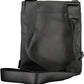 Sleek Black Shoulder Bag with Contrasting Details