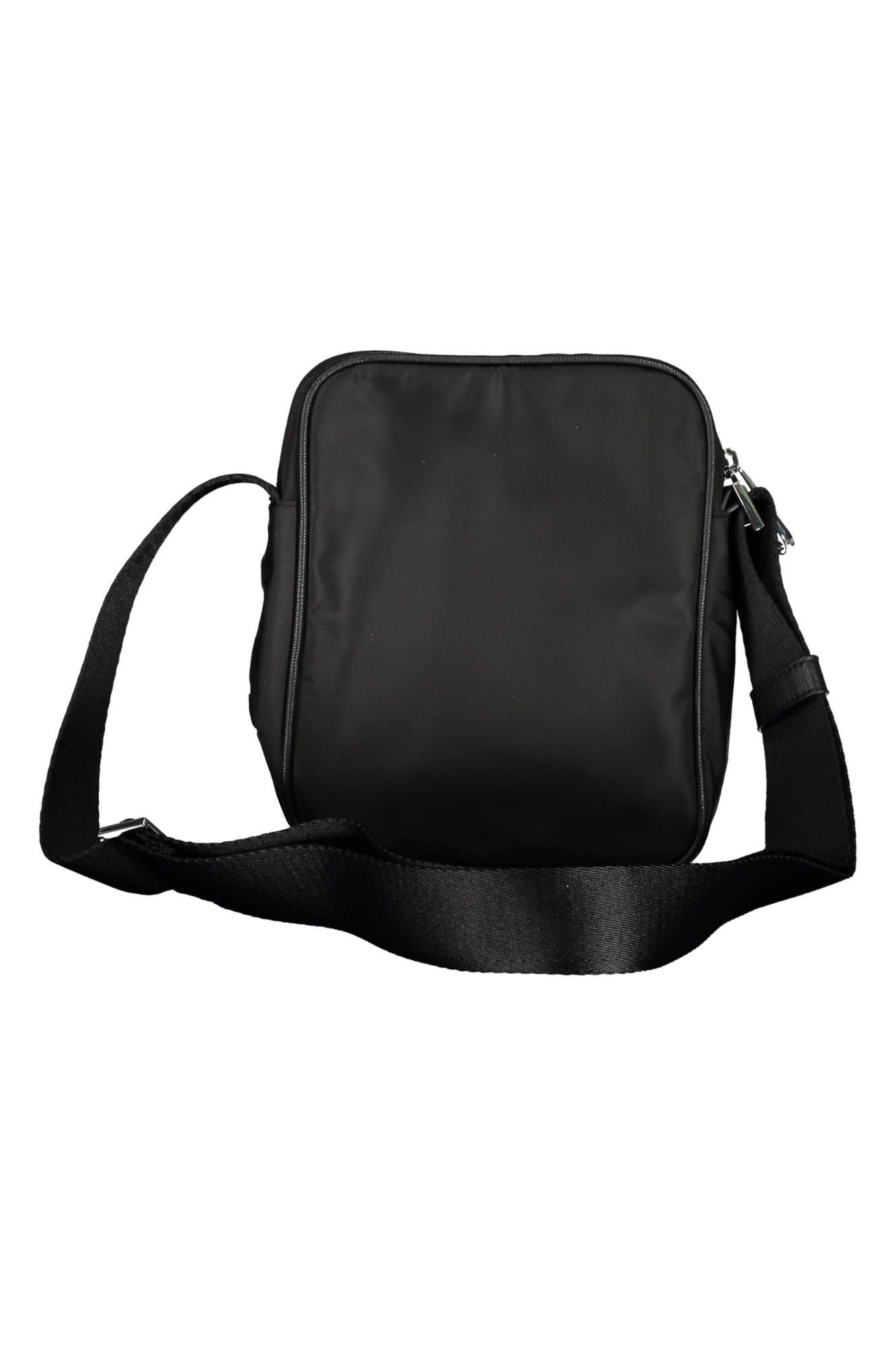 Eco Chic Black Shoulder Bag with Logo