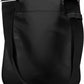 Sleek Black Shoulder Bag with Contrasting Details