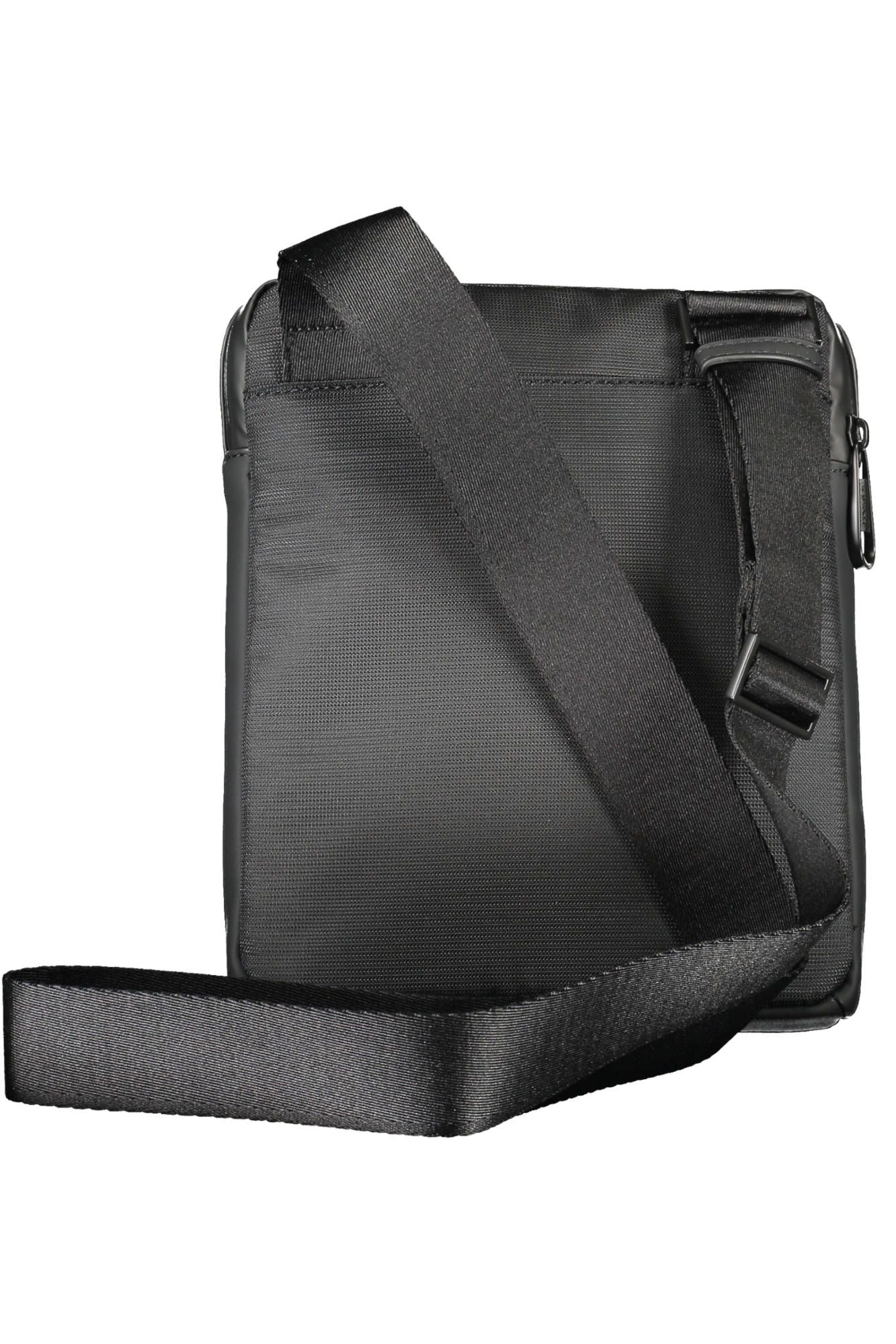 Sleek Black Recycled Shoulder Bag