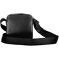 Sleek Black Shoulder Bag With Contrasting Accents