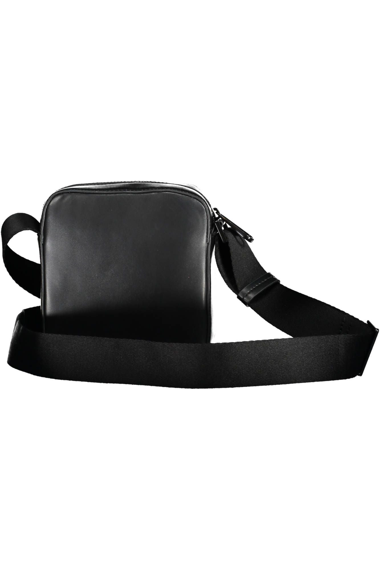 Sleek Black Shoulder Bag With Contrasting Accents