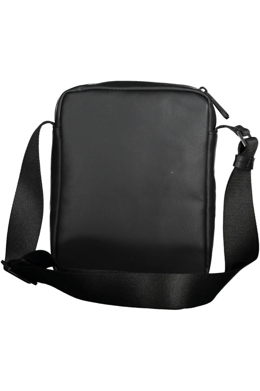 Elegant Black Shoulder Bag with Contrasting Details