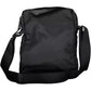 Sleek Black Shoulder Bag with Contrasting Details