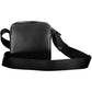 Classic Black Shoulder Bag with Contrasting Details