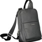 Sleek Black Shoulder Bag with Contrasting Details