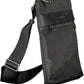 Sleek Black Shoulder Bag with Contrasting Details