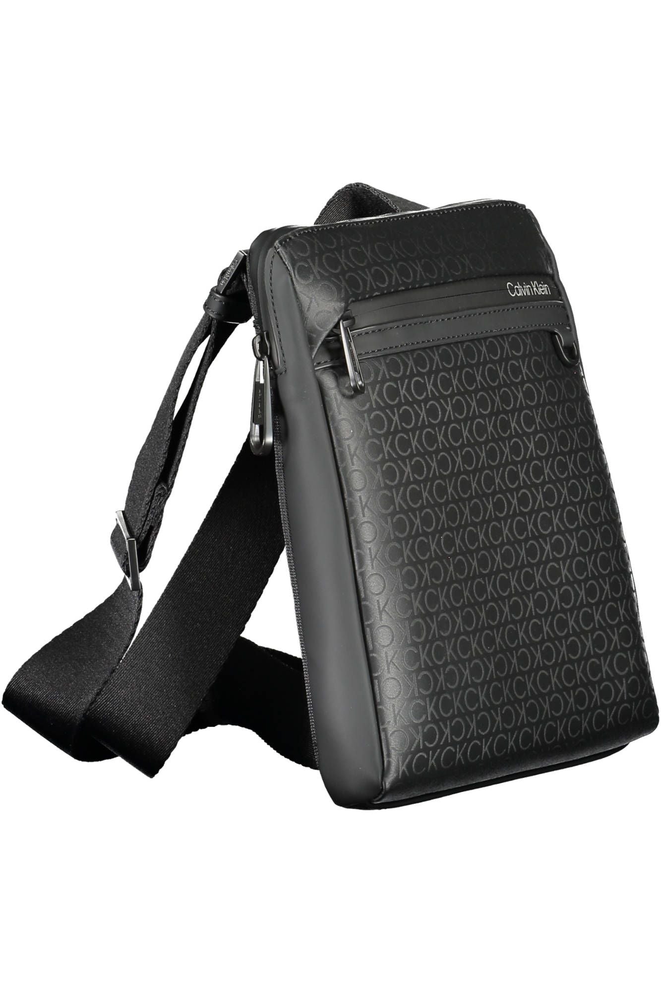 Sleek Black Recycled Shoulder Bag