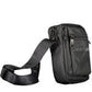 Sleek Black Recycled Polyester Shoulder Bag