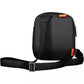 Eco-Chic Black Shoulder Bag with Logo Detail