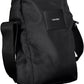 Sleek Black Shoulder Bag with Contrasting Details