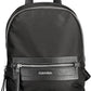 Eco-Chic Black Backpack with Contrasting Details