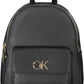 Chic Black Backpack with Sleek Logo Detail
