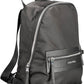 Eco-Chic Black Backpack with Contrasting Details