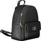 Chic Black Backpack with Sleek Logo Detail