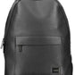 Sleek Black Urban Backpack with Logo Detail
