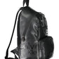Eco-Elegant Black Backpack with Contrasting Accents