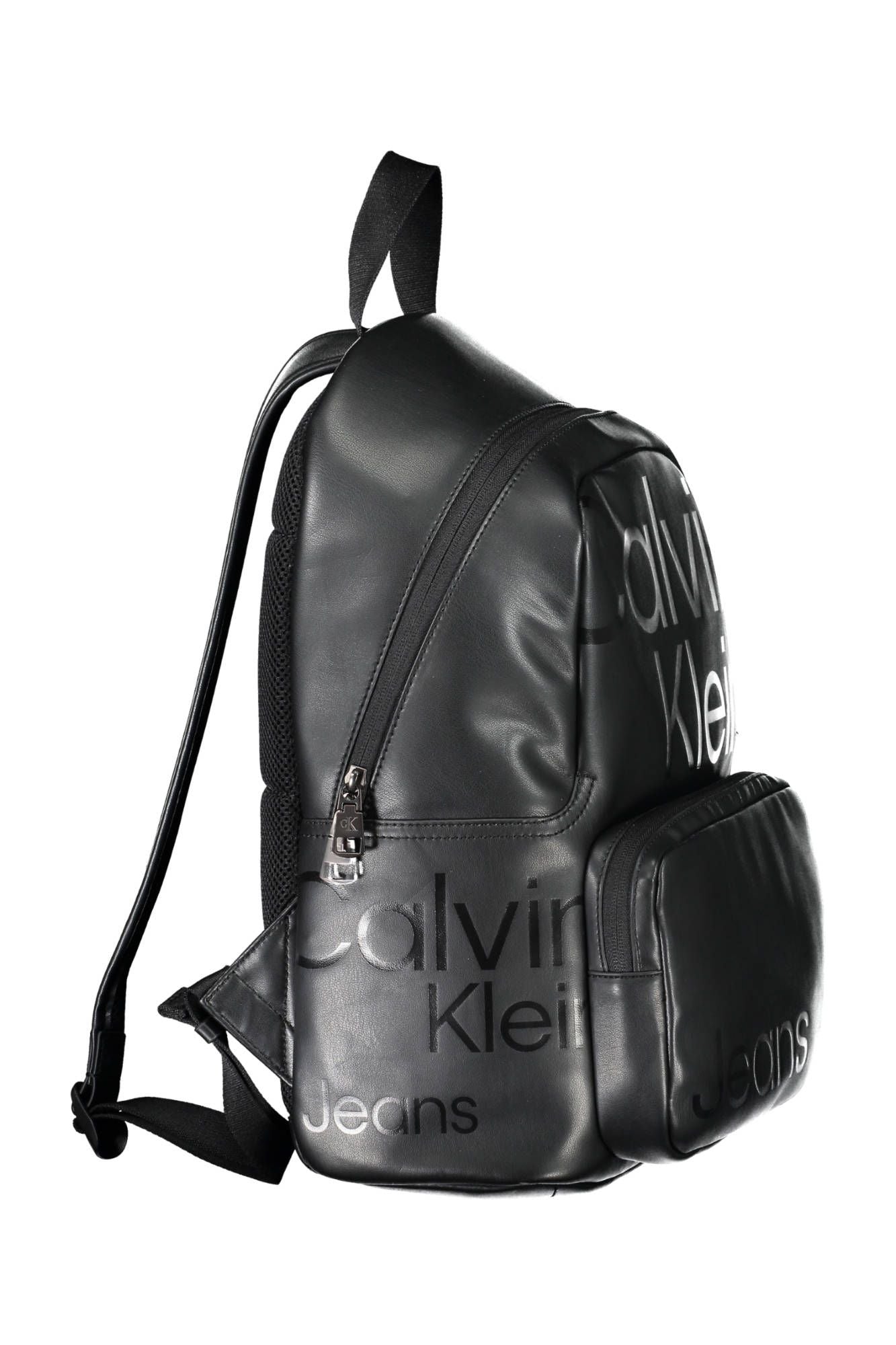 Eco-Elegant Black Backpack with Contrasting Accents