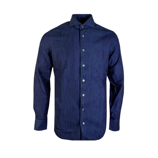 Chic Classic Fit Blue Denim Cotton Shirt