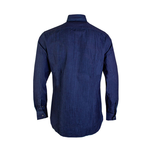 Chic Classic Fit Blue Denim Cotton Shirt