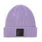 Elegant Lilac Wool Fisherman Beanie Cap