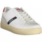Sleek White Lace-Up Sports Sneakers