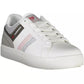 Sleek White Sneakers with Bold Contrasts