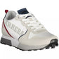 Sleek White Sneakers with Contrasting Accents