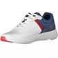 Sleek White Lace-Up Sneakers with Contrasting Accents