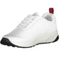 Sleek White Sports Sneakers with Contrast Accents