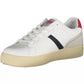 Sleek White Lace-Up Sports Sneakers