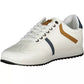 Eco-Leather Lace-Up Sneakers with Contrast Detail
