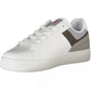 Sleek White Sneakers with Bold Contrasts
