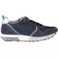 Sleek Blue Sports Sneakers with Contrasting Details
