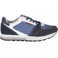 Chic Blue Contrast Lace-Up Sneakers