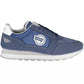 Sleek Blue Sneakers with Eco-Leather Detailing