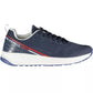 Chic Blue Sports Sneakers with Contrasting Details