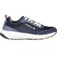 Sleek Blue Sneakers with Eco-Leather Accents