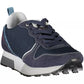 Sleek Blue Sports Sneakers with Contrasting Details